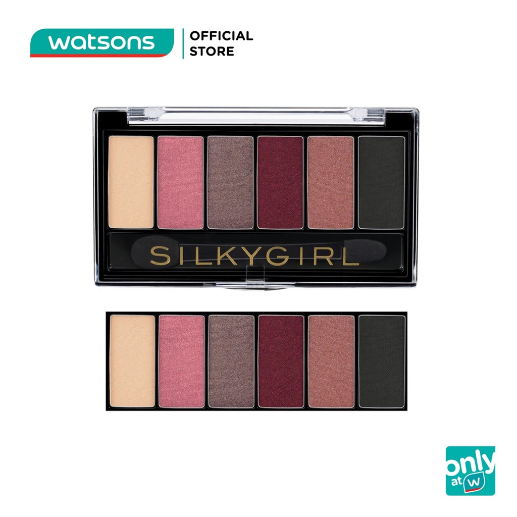 Phấn mắt 6 ô Silkygirl Truly Nude 6g Eye Palette .#04 Brick