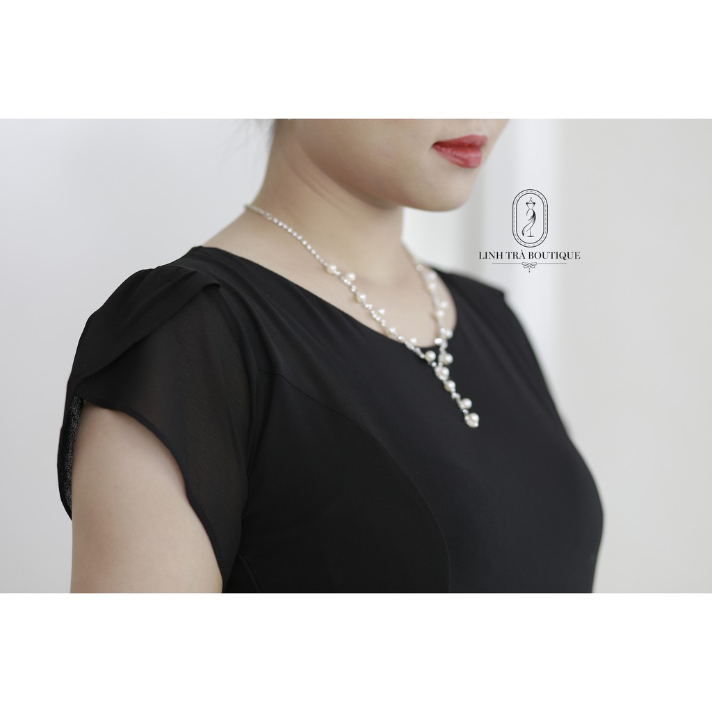 Đầm trung niên cao cấp [LINH TRÀ] đầm voan kèm thắt lưng eo liền có điểm nhấn khoen eo- TM 129 | BigBuy360 - bigbuy360.vn