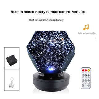 WSL Colorful starry projector light Sky Galaxy Bluetooth USB Music Player LED Night Light Romantic Projection Lamp