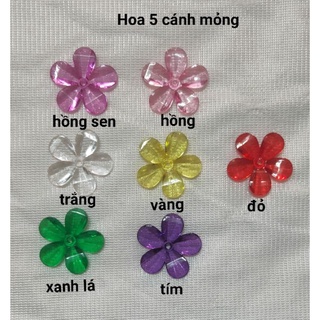 Hoa 5 cánh mỏng (pha lê)