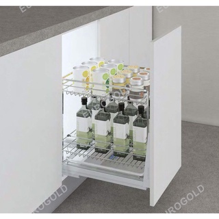 KỆ GIA VỊ INOX NAN VUÔNG, ERO2020B2 -  ERO2040B2RAY GIẢM CHẤN - THƯƠNG HIỆU EUROGOLD