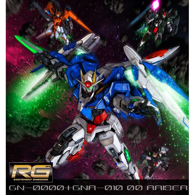 [Mã LIFE0503TOYS1 giảm 10% đơn 150k] Mô Hình Gundam RG 00 Raiser GN-0000+GNR-010 Bandai 1/144 Đồ Chơi Lắp Ráp Anime Nhật
