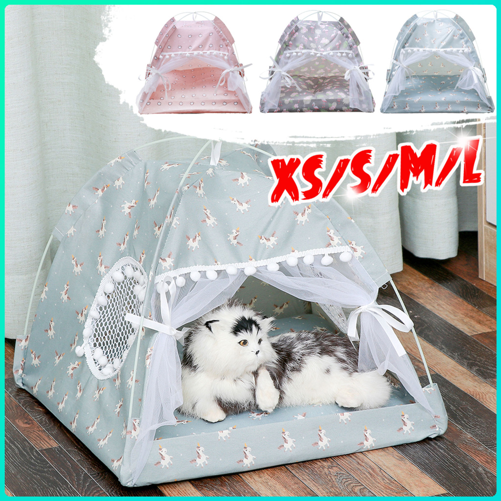 XS/S/M/L Lều Cho Thú Cưng Giường Nằm Cho Mèo Cưng Nhà Cho Cún Đệm Gối Mô Hình Mèo Flamingo Trong Nhà-168