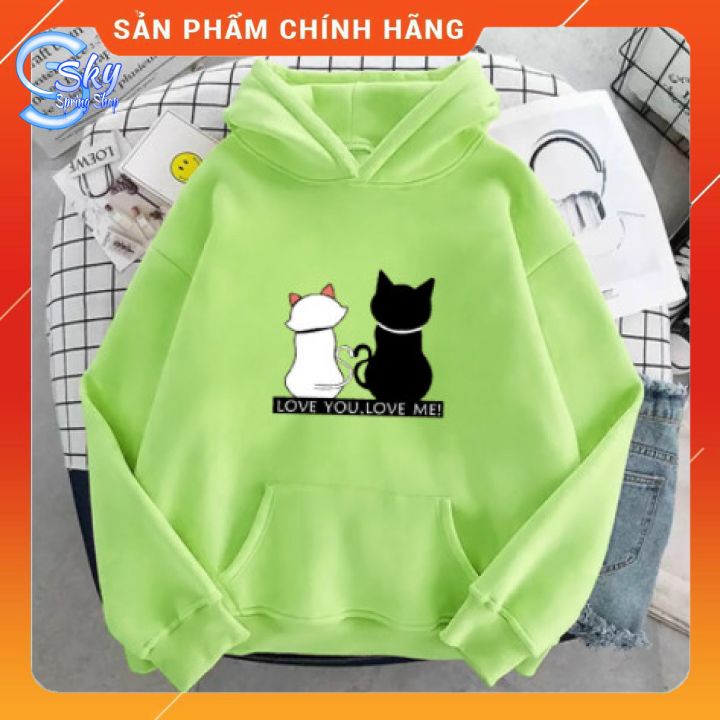 ÁO HOODIE UNISEX IN HÌNH LOVE YOU LOVE ME SIÊU CUTE