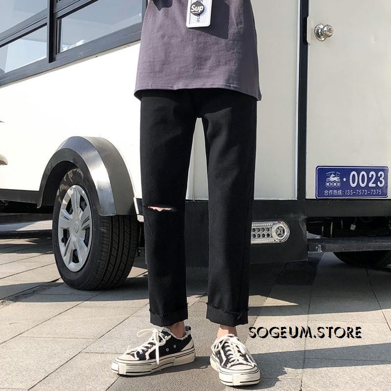 Quần jean nam dáng baggy, quần bò ống rộng dáng suông phong cách hàn quốc - sogeum.store