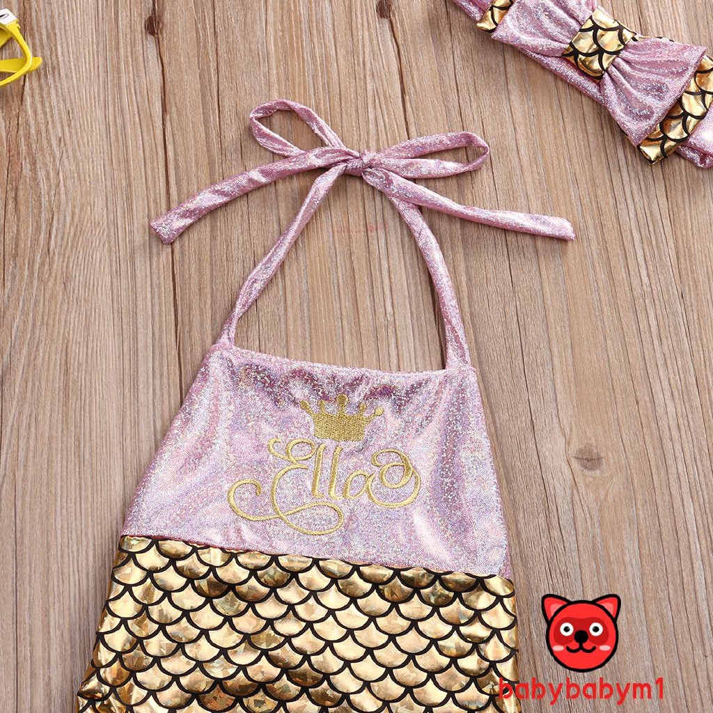 Bộ đồ bơi bikini hình nàng tiên cá cho bé gái