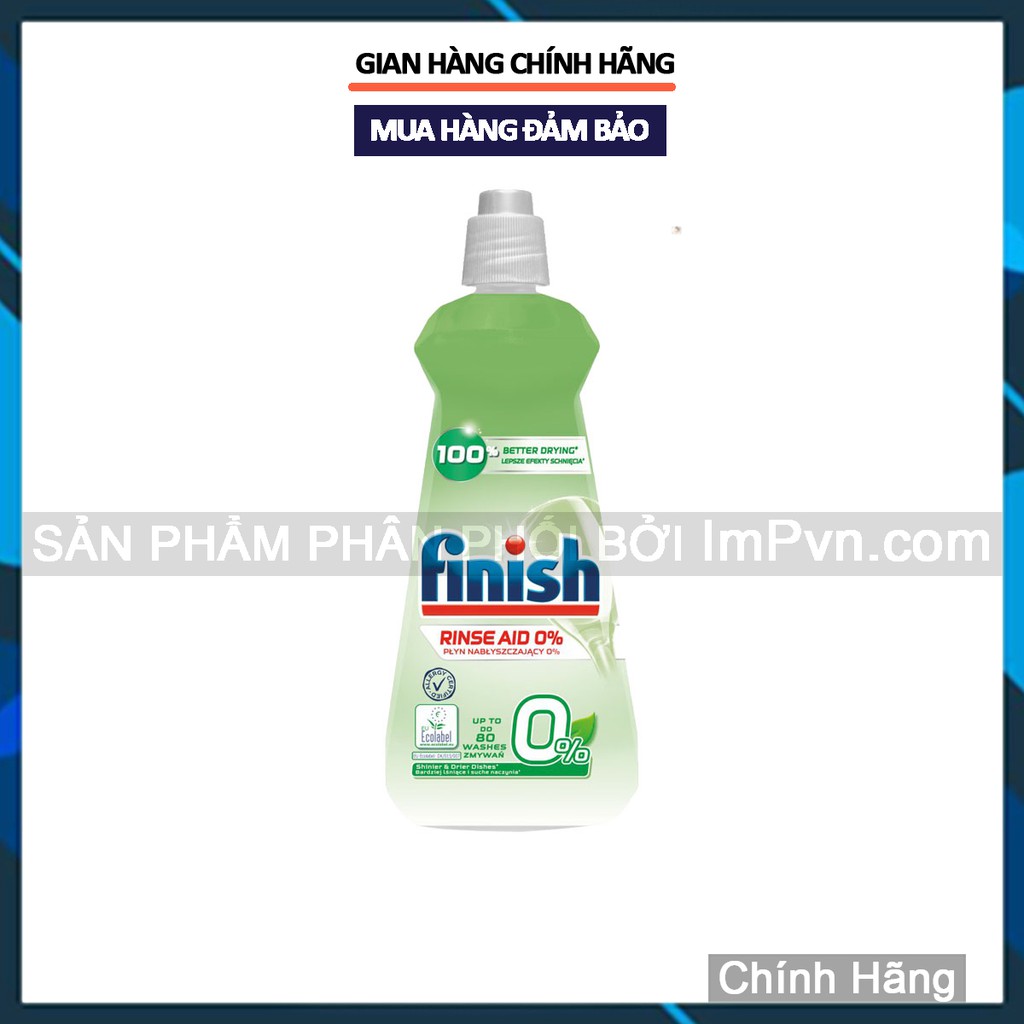 Combo Viên rửa bát Finish Eco 0% và nước làm bóng Finish Eco 0%