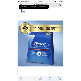 Dán trắng răng Crest 28 miếng
