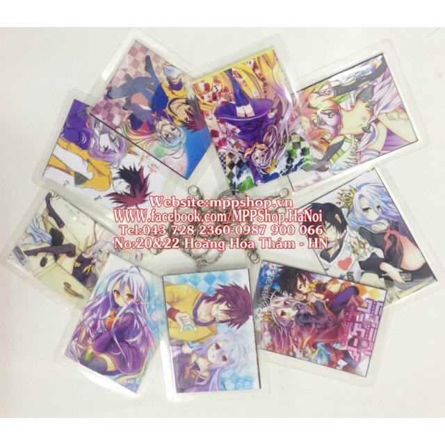 Móc khoá anime nogamenolife combo 3 cái mẫu ngẫu nhiên
