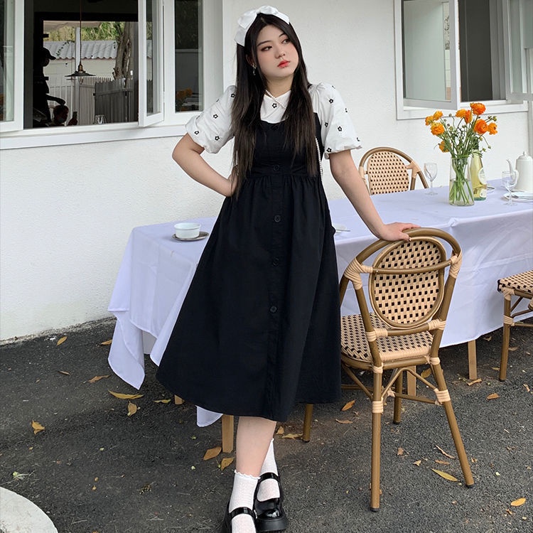 Đầm Yếm Lưng Cao Thời Trang Xuân Hè Plus Size