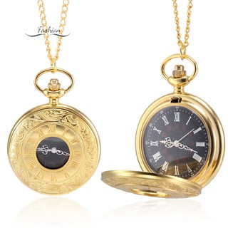 Đồng hồ quả quýt bằng hợp kim chạm khắc số la mã độc đáo