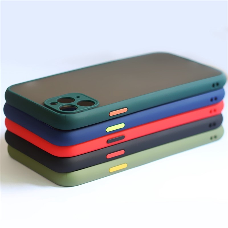 Ốp điện thoại cứng mặt nhám bảo vệ camera thời trang cho iPhone 11 Pro Max X XR XS Max 6S 7 8 Plus