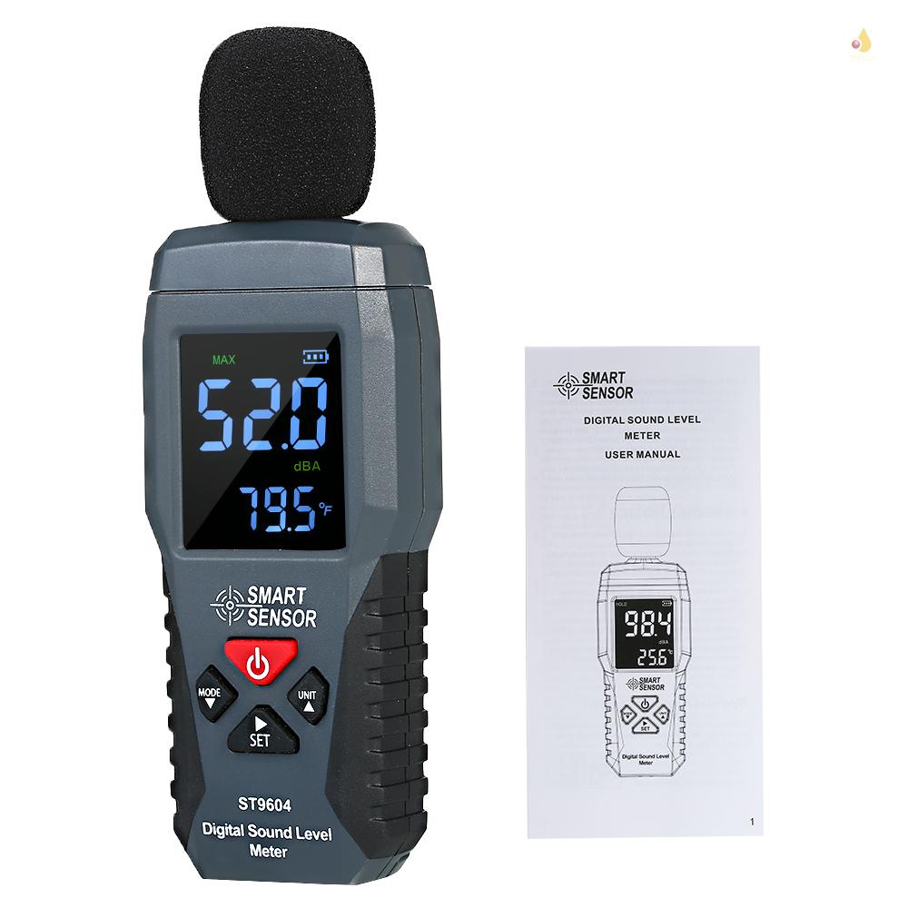 Máy Đo Tiếng Ồn Kỹ Thuật Số Cảm Biến Thông Minh Mini Màn Hình LCD 30-130dBA ST9604