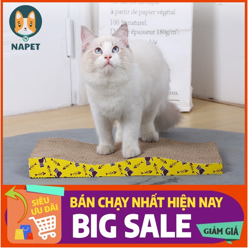 Bàn cào móng mèo giúp mèo giải trí, cào cho sạch và mòn bớt móng , tặng kèm bịch catnip cho mèo phê tận nóc