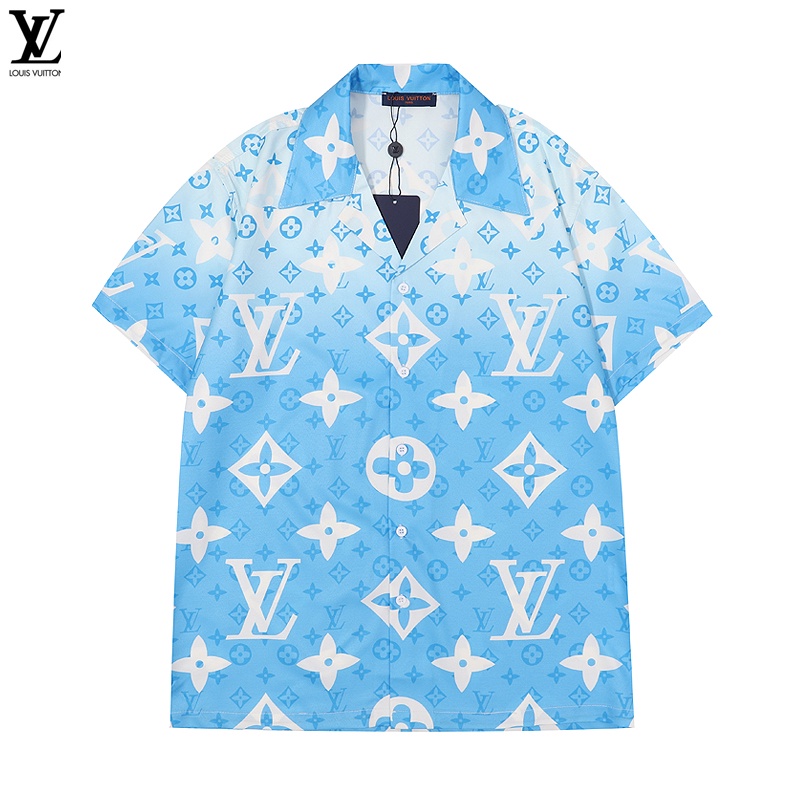 Lv Áo Sơ Mi Tay Ngắn In Họa Tiết Thời Trang Dành Cho Nam