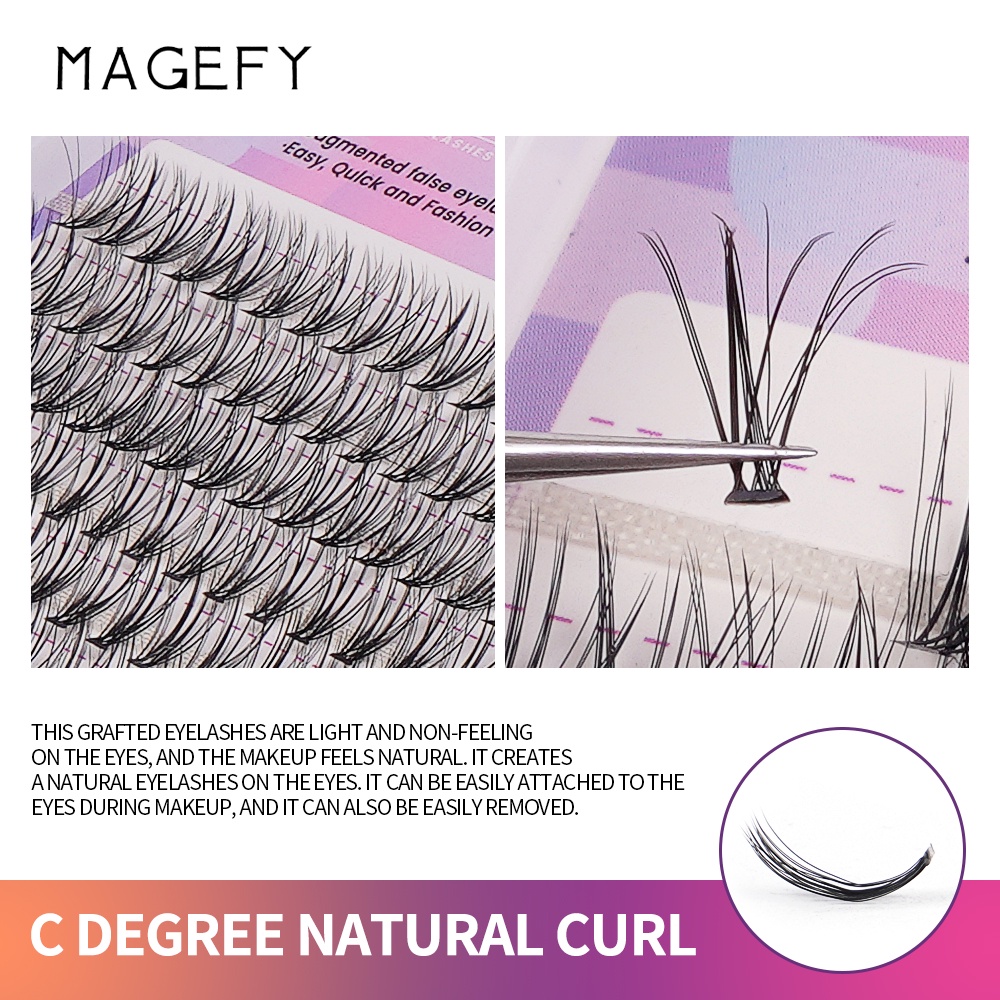 Set 240 lông mi giả MAGEFY 11-14mm cong dài tự nhiên