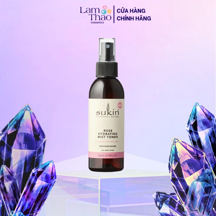 Nước Cân Bằng Da Sukin Rose Hydrating Mist Toner ( Dạng Xịt)