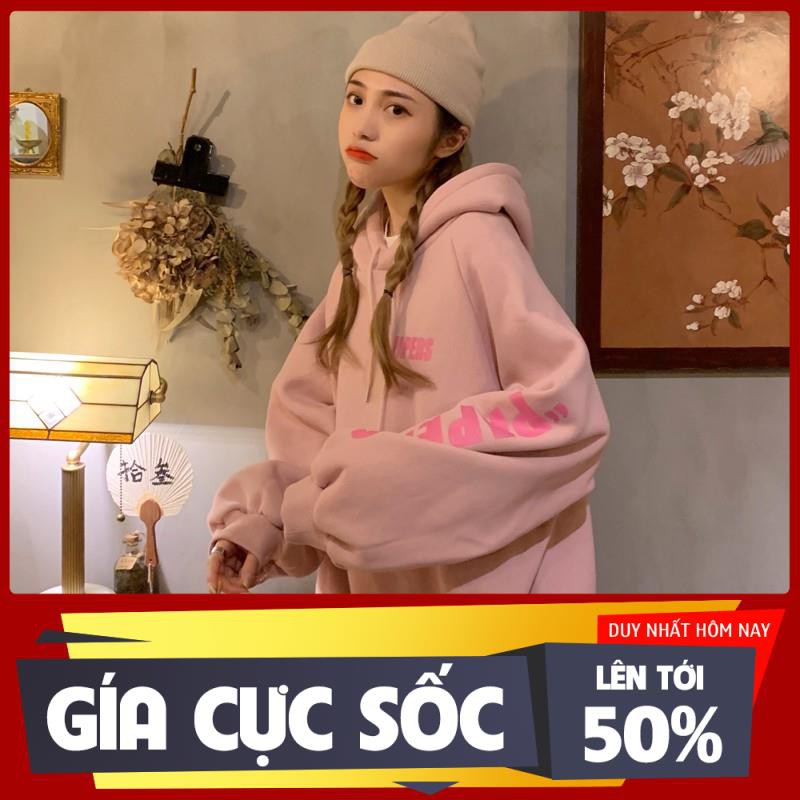 Áo hoodie nữ nỉ bông ulzzang dáng rộng phiên bản Hàn Quốc - Liti shop