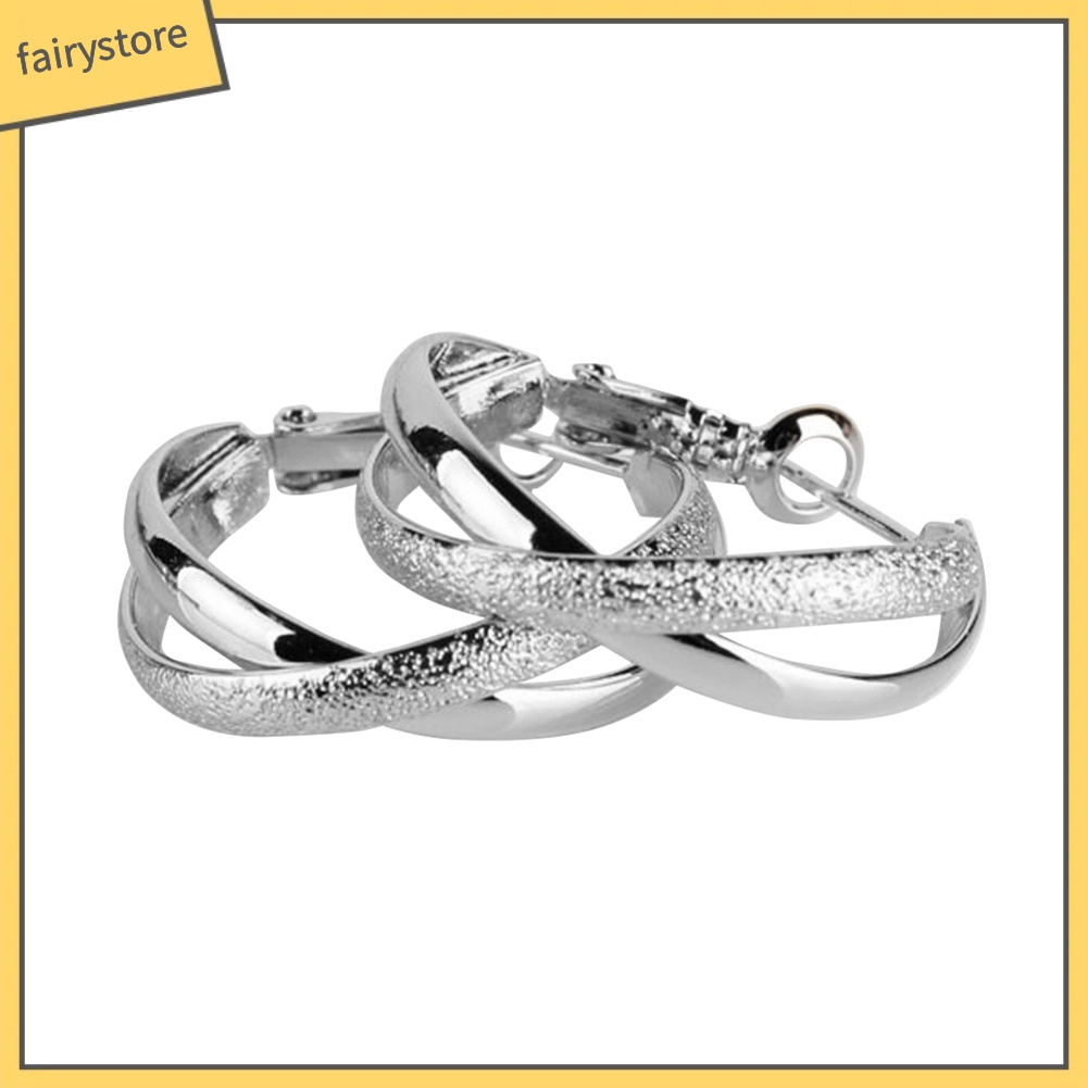 Bông tai tròn kiểu dáng cổ điển cho nữ