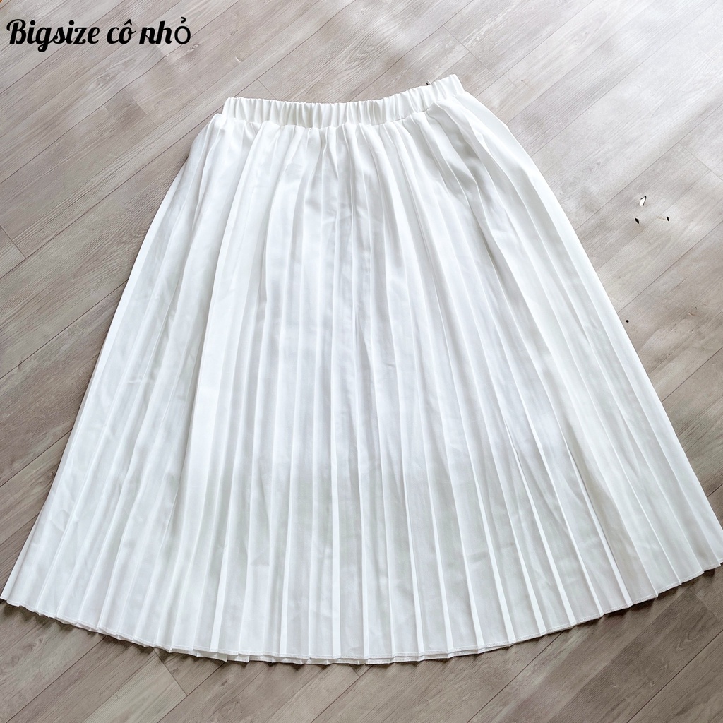 Chân Váy Dài BIGSIZE Midi Xòe Xếp Ly Lưng Cao Dáng Chữ A Công Sở,Chân Váy Xếp Ly Dài chất tuyết mưa Che Bụng MÃ CV12