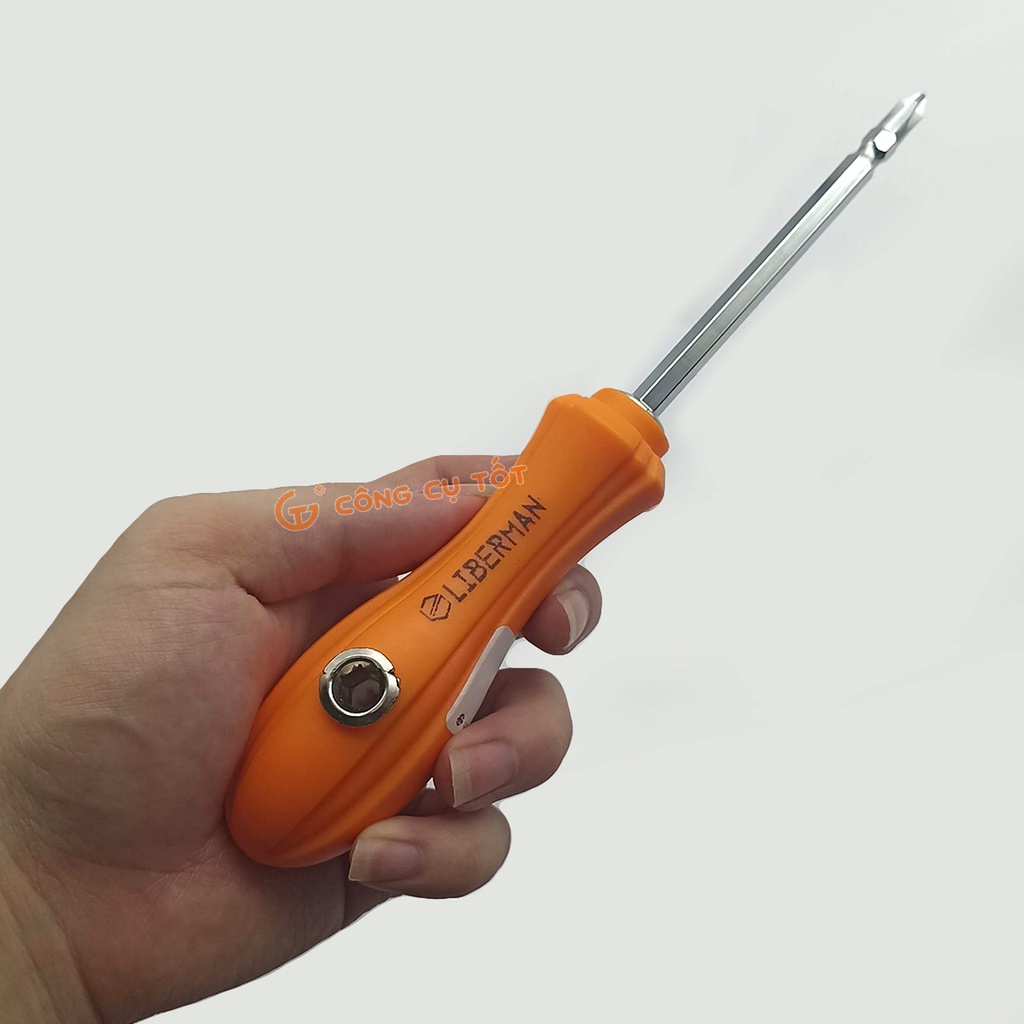 Tô vít 2 đầu thân trơn cán tăng lực Ø6x100mm Liberman