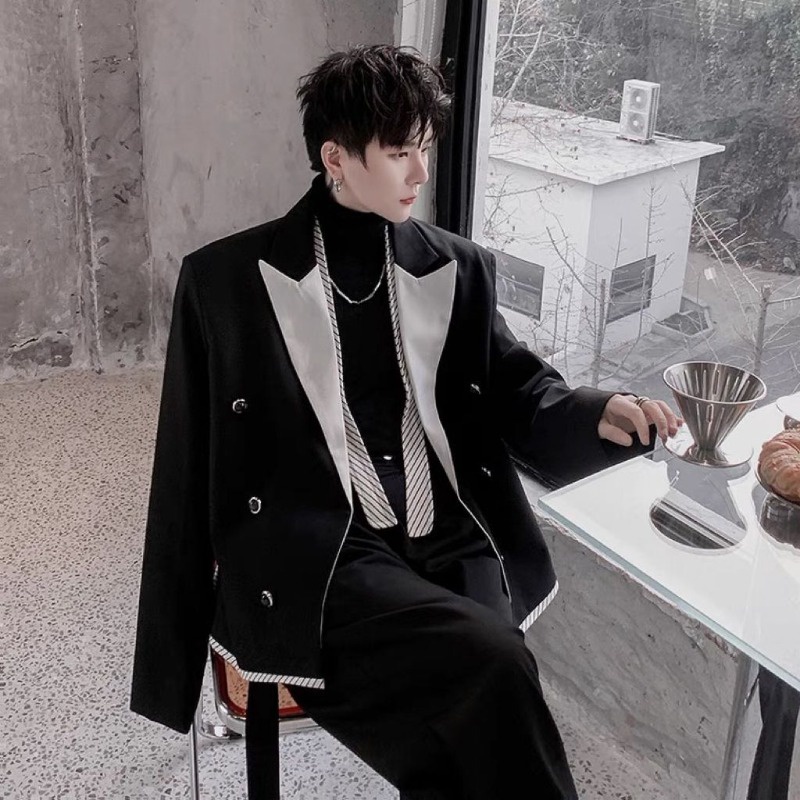 Áo khoác blazer nam hàn quốc form rộng thời trang thu đông