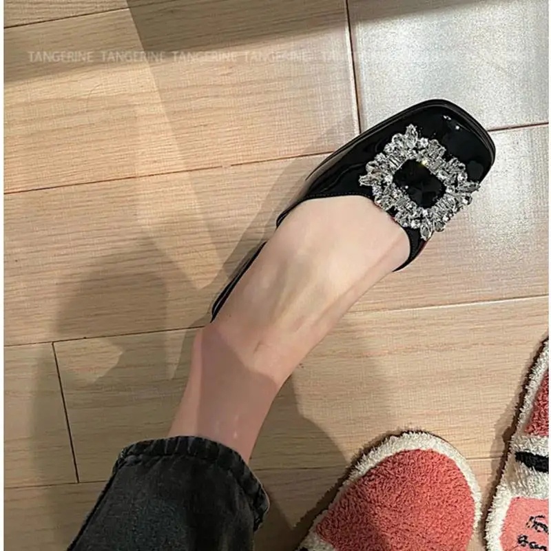 Giày cao gót đính đá phong cách Hàn Quốc thời trang xuân thu cho nữ