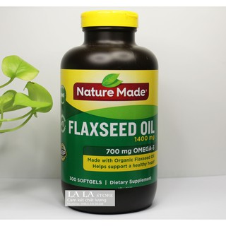Viên uống Dầu Hạt Lanh Flaxseed Oil Nature Made 1400MG - Mỹ