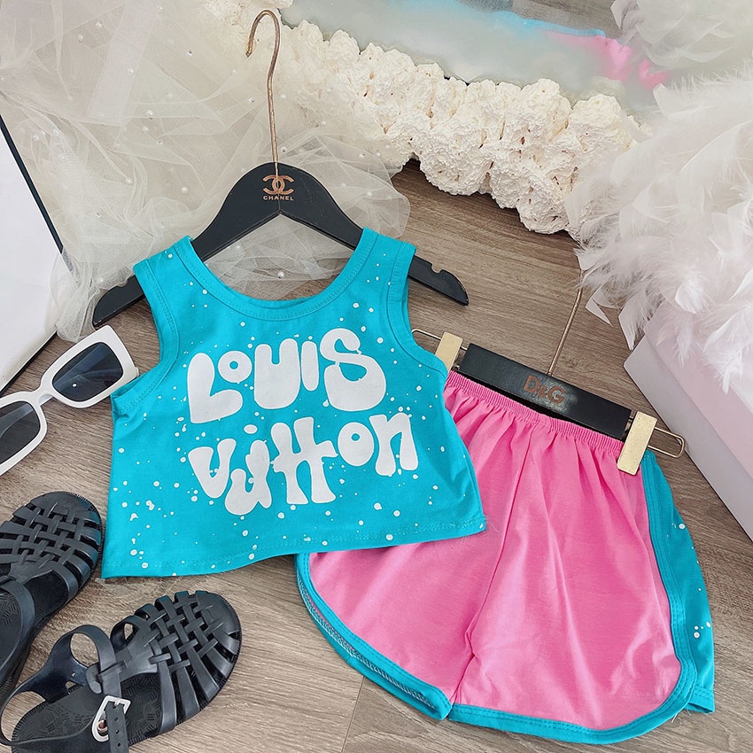 Bộ Quần Áo Trẻ Em 3 Lỗ Luôn Luôn Vui Tươi Vải Cotton Dễ Thương Cho Bé Gái Từ 7-19kg Mã BL27