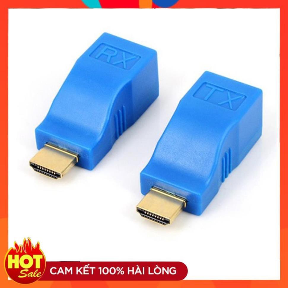 [Chính Hãng] Bộ khuếch đại HDMI qua RJ45 ( cáp mạng ) kéo dài 30m ( HDMI to lan )