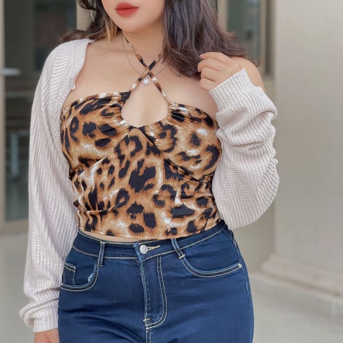 Áo khoác cardigan nữ ngắn croptop len bigsize MUP Bigsize AKN01