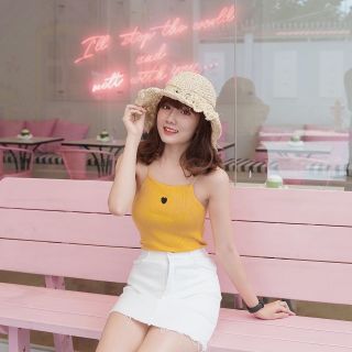 Áo croptop yếm tim ulzzang