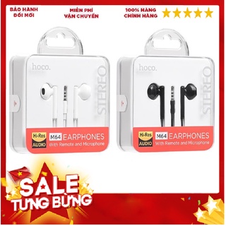 Tai nghe nhét tai Hoco M64 Melodious jack kết nối 3.5, âm thanh sống động hàng chính hãng