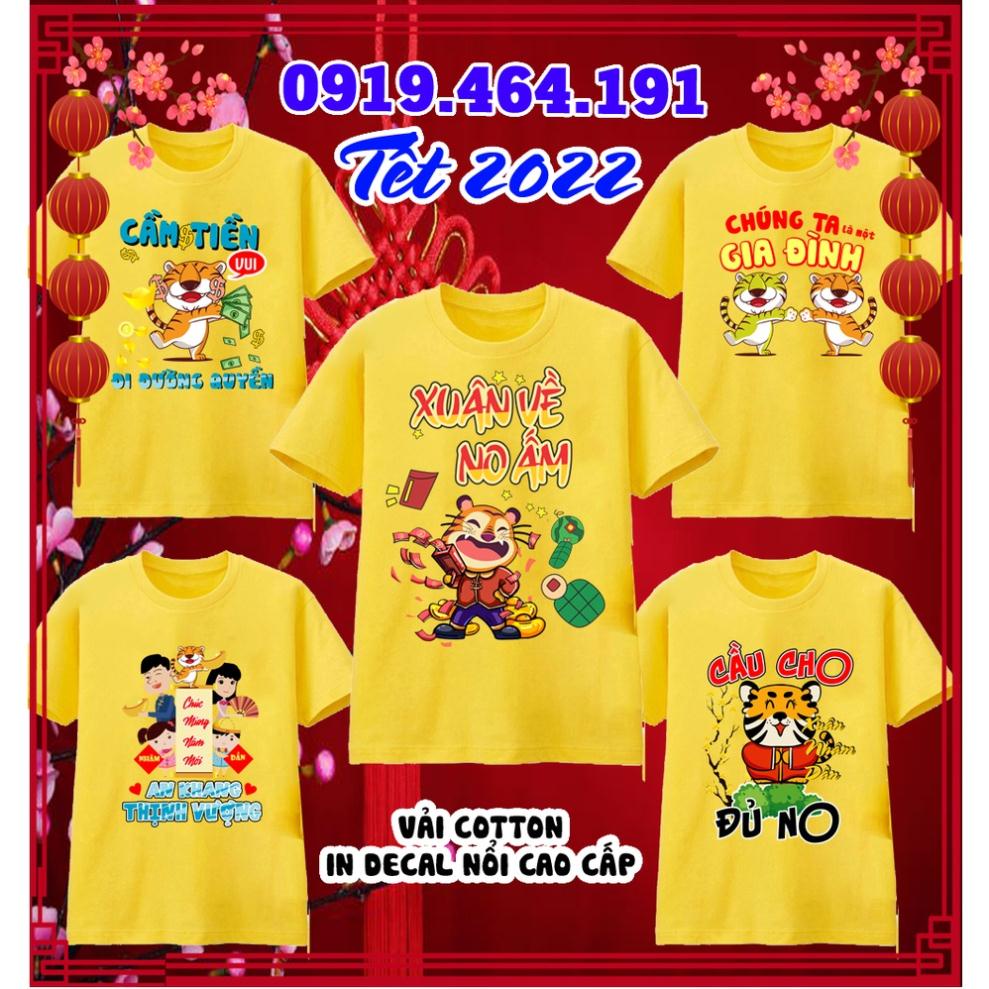 Áo thun tết nhâm dần 2022 cao cấp, áo tết, áo nhâm dần, vải cotton min mát, in Pet cao cấp (30 mẫu áo độc quyền)
