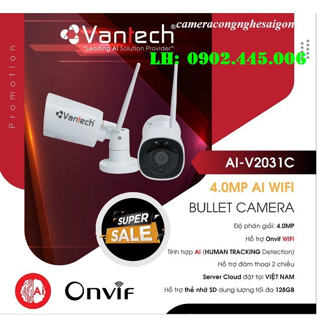 CAMERA WIFI 4.0MP IP VANTECH AI-V2031C