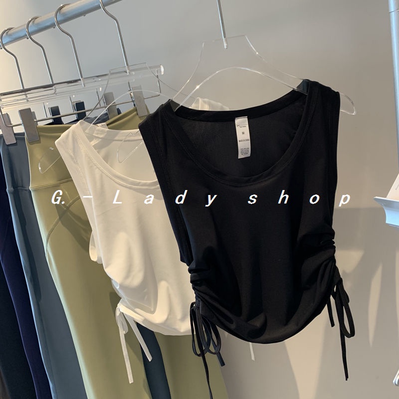 Áo Tank Top Sát Nách Dây Rút Thời Trang Mùa Hè Năng Động