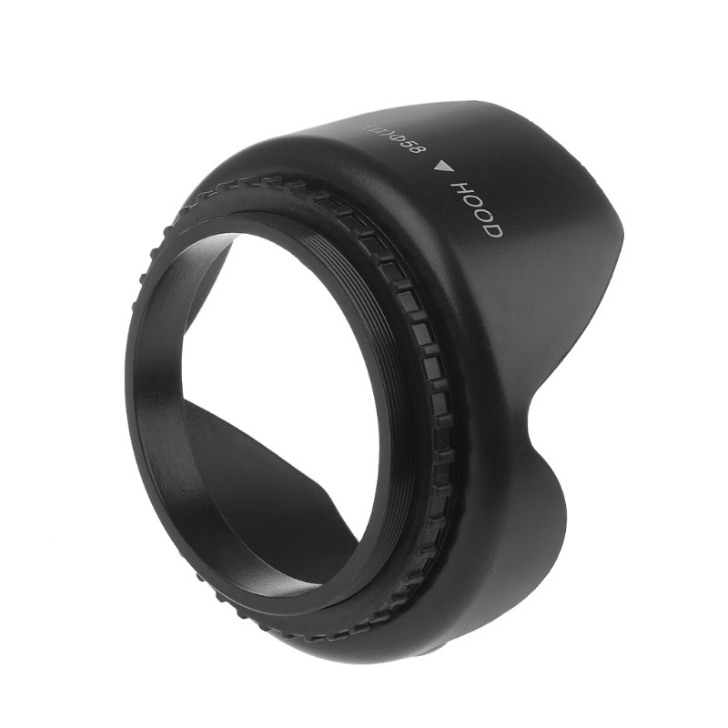 Loa Che Nắng 58mm Cho Ống Kính Máy Ảnh Nikon Canon Sony Dslr