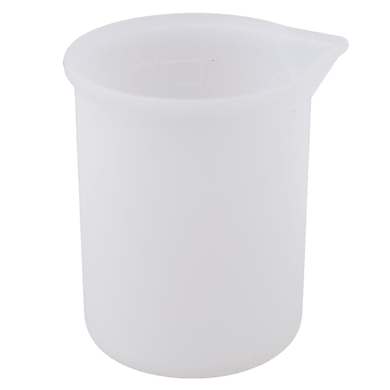 1 Cốc Đo Lường 100ml Bằng Silicone Dùng Cho Nhựa Resin / Pha Lê / Trang Sức Thủ Công DIY