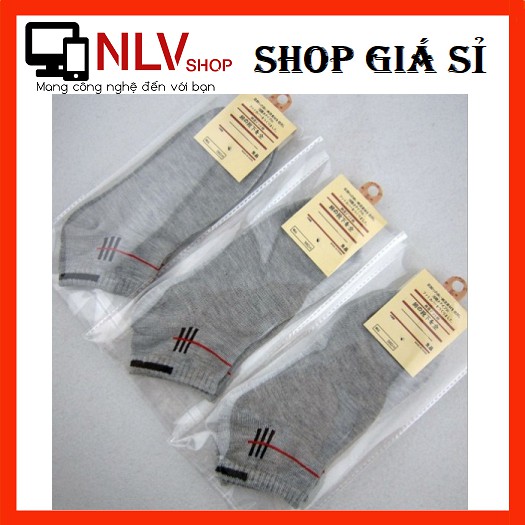 Tất sọc Hàn Quốc - Vớ sọc Korea Màu Xám #nlvshop2016 (1 cặp)