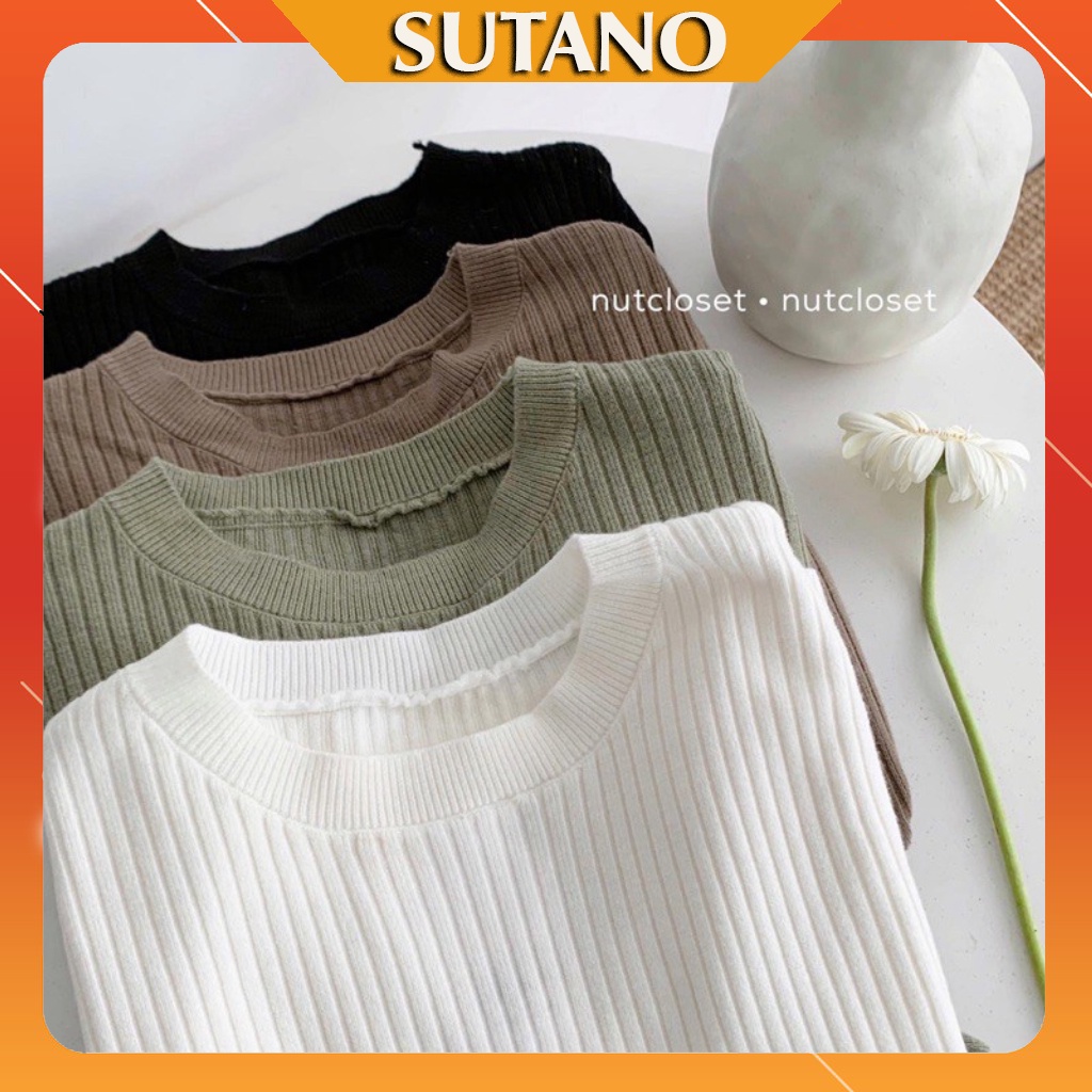 [Mã FADEP0610 giảm 10K đơn 99K] Áo len cộc tay trơn basic đơn giản sang trọng-áo len trơn cộc tay cao cấp A454 SUTANO | BigBuy360 - bigbuy360.vn