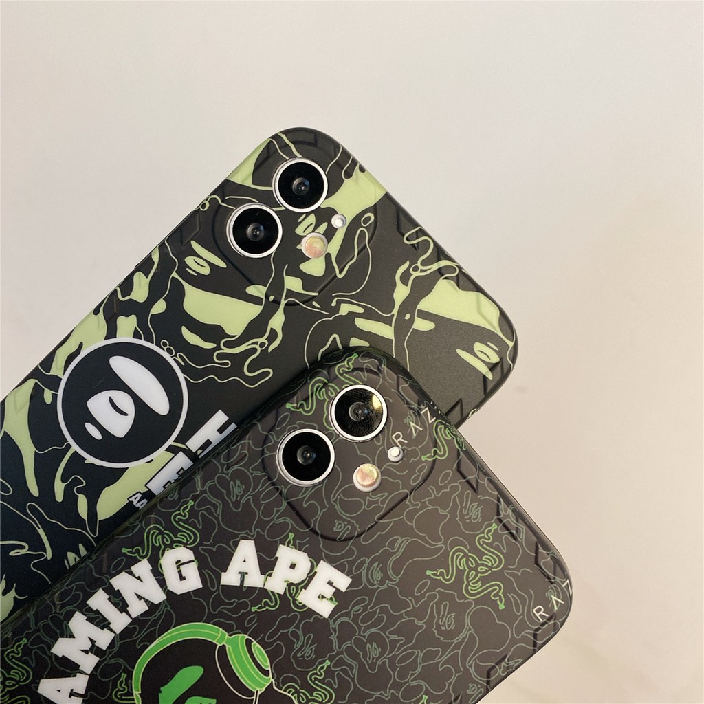 Ốp lưng nhựa dẻo hình logo BAPE cho IPhone12 Mini 11 PRO MAX 7/8plus SE2020 X/XS XR XSMAX