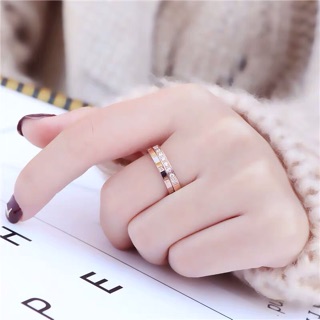 Nhẫn titan nữ 2 chiếc không đen NTZ116