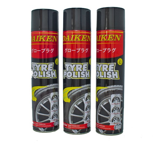 Chai xịt bảo dưỡng lốp vỏ xe DAIKEN TYRE POLISH 650ml