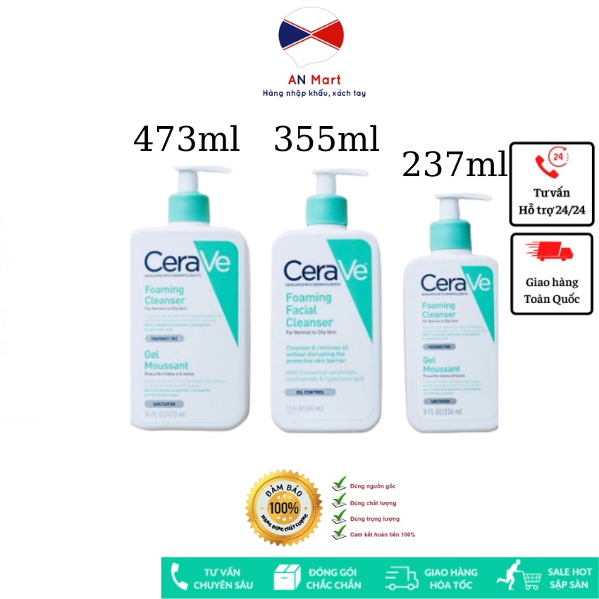 SỮA RỬA MẶT CE.RAVE CHO DA THƯỜNG, DA DẦU