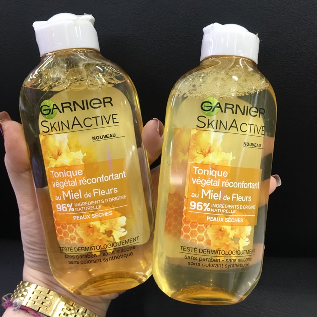 Nước hoa hồng Garnier Skin Active Tonique végétal réconfortant au Miel de Fleurs chính hãng Pháp