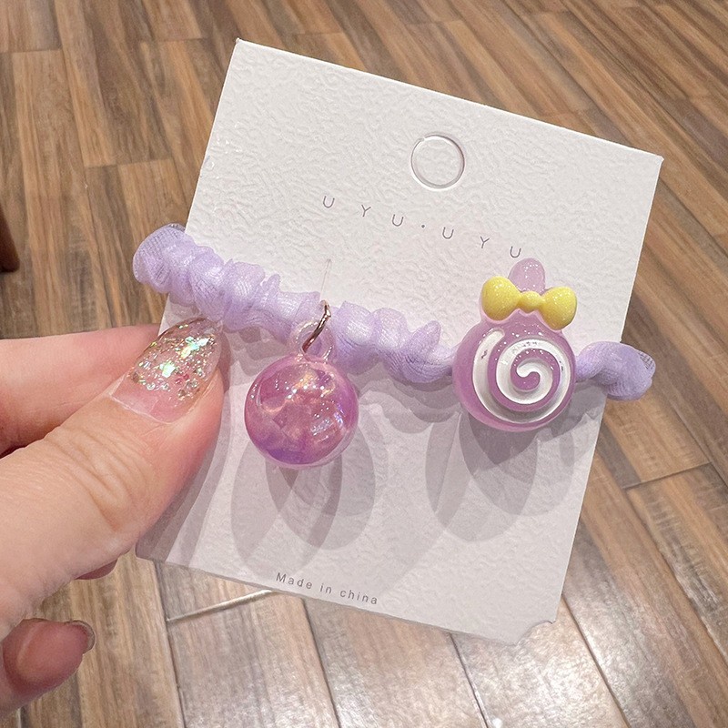 Dây Buộc Tóc Xếp Ly Màu Hồng Nhạt Ngọt Ngào Phong Cách Hàn Quốc Cho Nữ