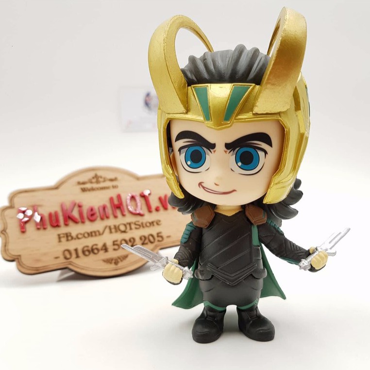 Mô hình Loki Thor Ragnarok Chibi đầu lắc lư