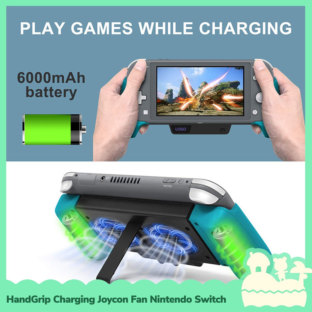 [Sẵn VN - NowShip] Phụ Kiện Tay Cầm Hand Grip Case Charging Với Fan Cho Nintendo Switch NS, Nintendo Switch Lite