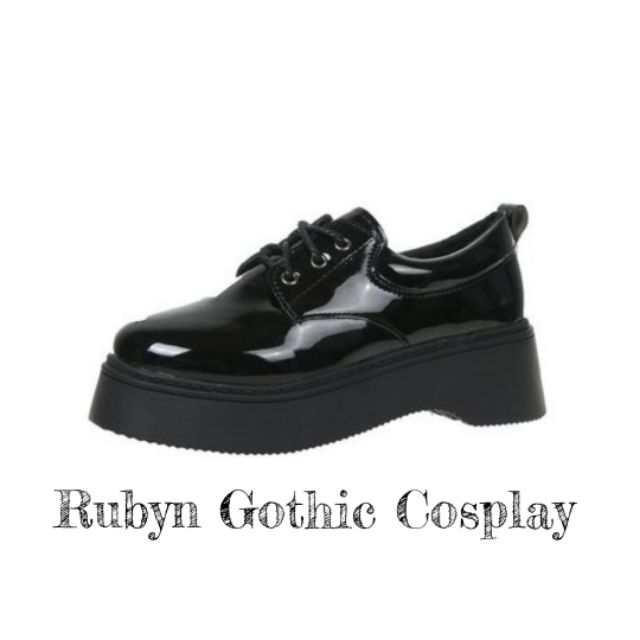[CÓ SẴN] 🔥 Giày Oxford Cosplay Vintage Đế Cao 5,5cm ( da PU Bóng 35-39 )  (Tài khoản Shopee duy nhất: gothic.cosplay )
