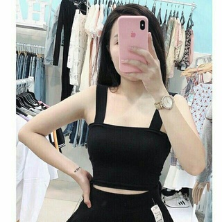 Áo croptop 2 dây bản to